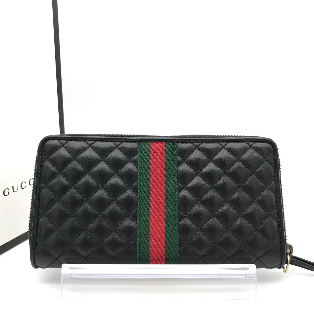 正規品　新品同様　グッチ財布　グッチggマーモント グッチ花柄　キルティング