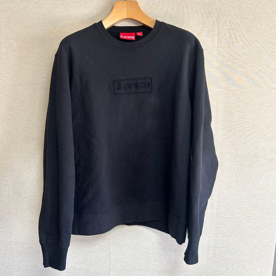 トップス Supreme Cutout Box Logo Crewneck Black M