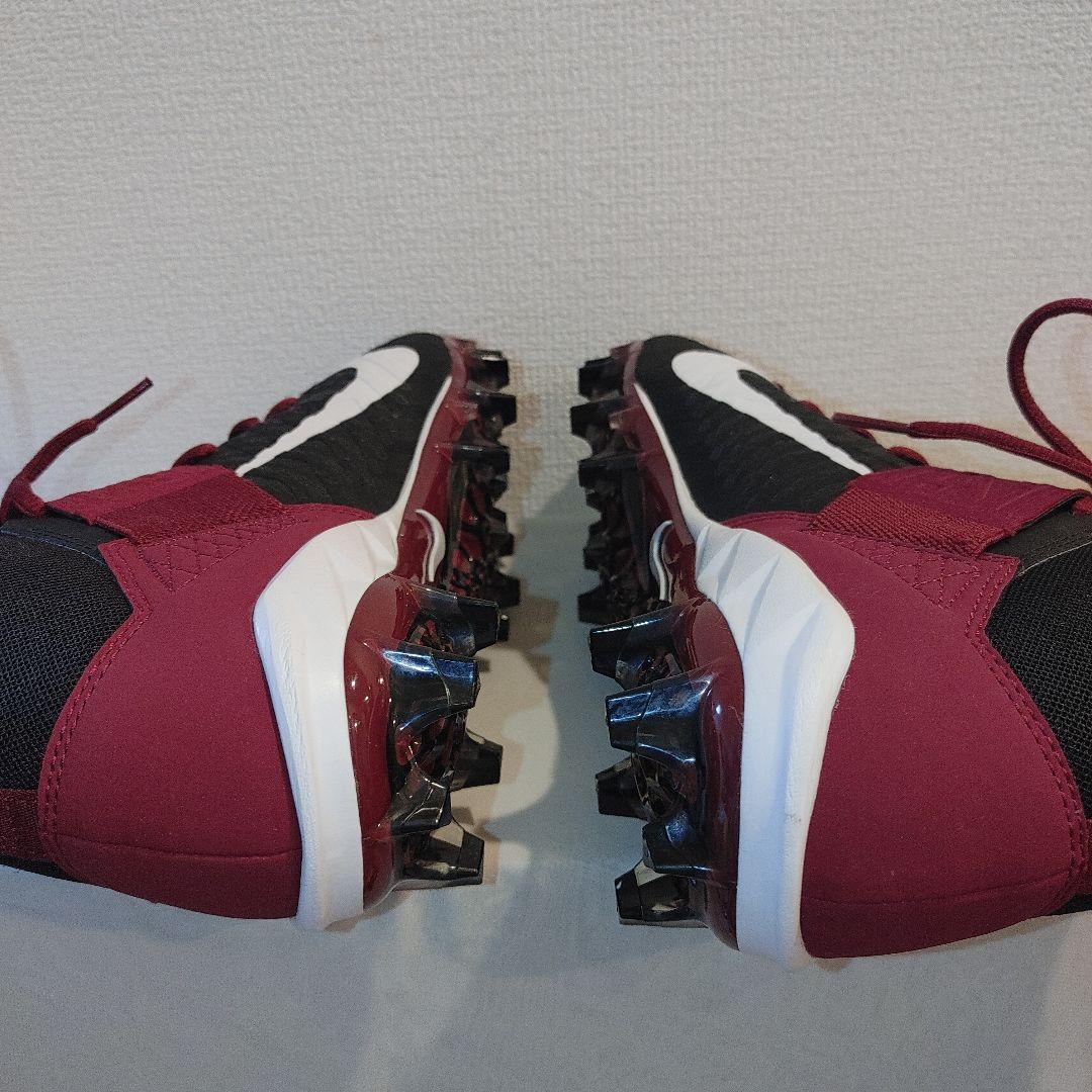 NIKE　フットボール　27.5センチ ブラック×エンジ　ポイント　スパイク