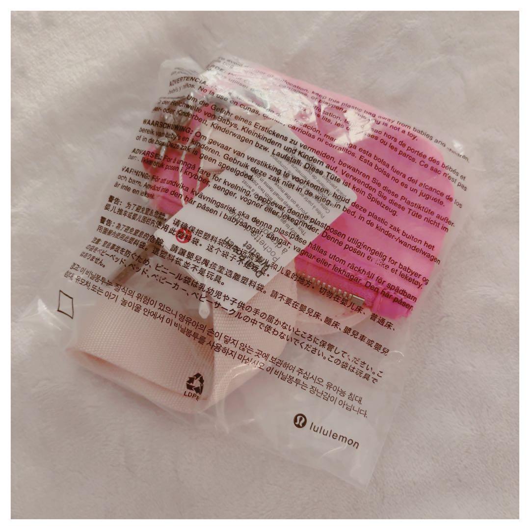 lululemon 新品　リストレット　ピンク　ケース　デュアルポーチ