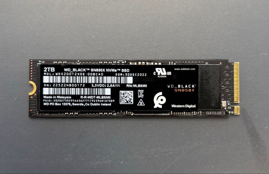 内蔵型SSD SN850X 2TB WD BLACK NVME