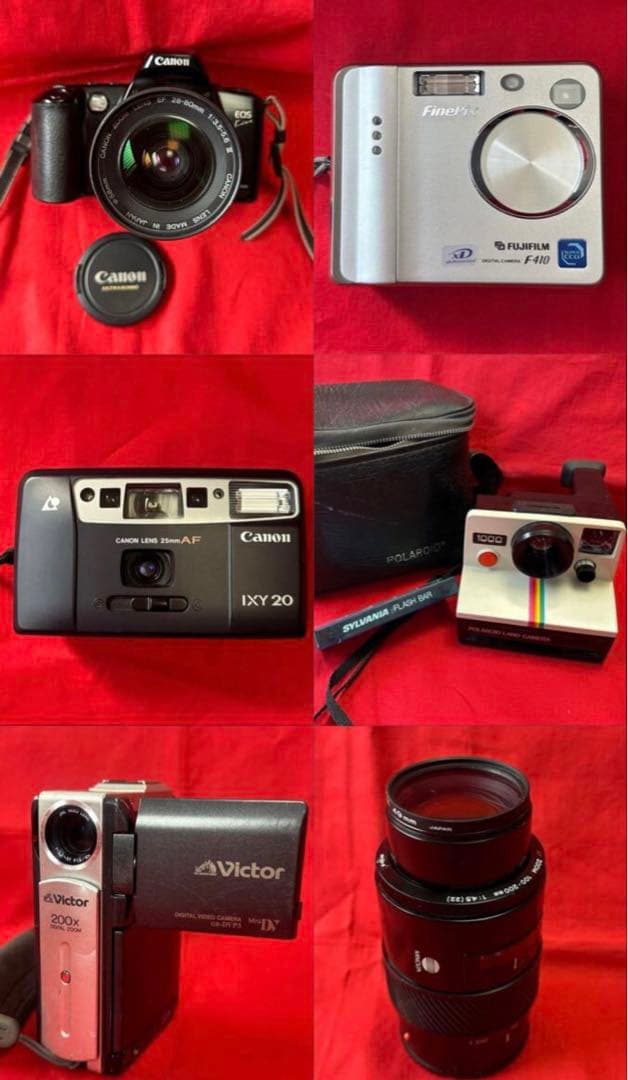 ジャンク品　Canon等　カメラ11台　レンズ１個 まとめ売り