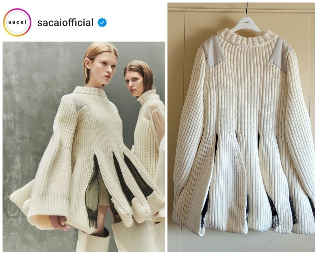 sacai 美品 224,000円 カットアウトドレス ワンピース サイズ1