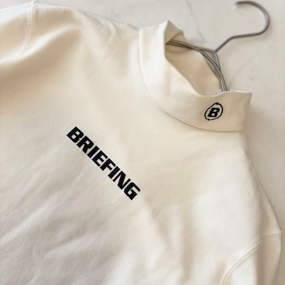 【最終価格】BRIEFING モックネック 裏起毛 ホワイト ゴルフレディース