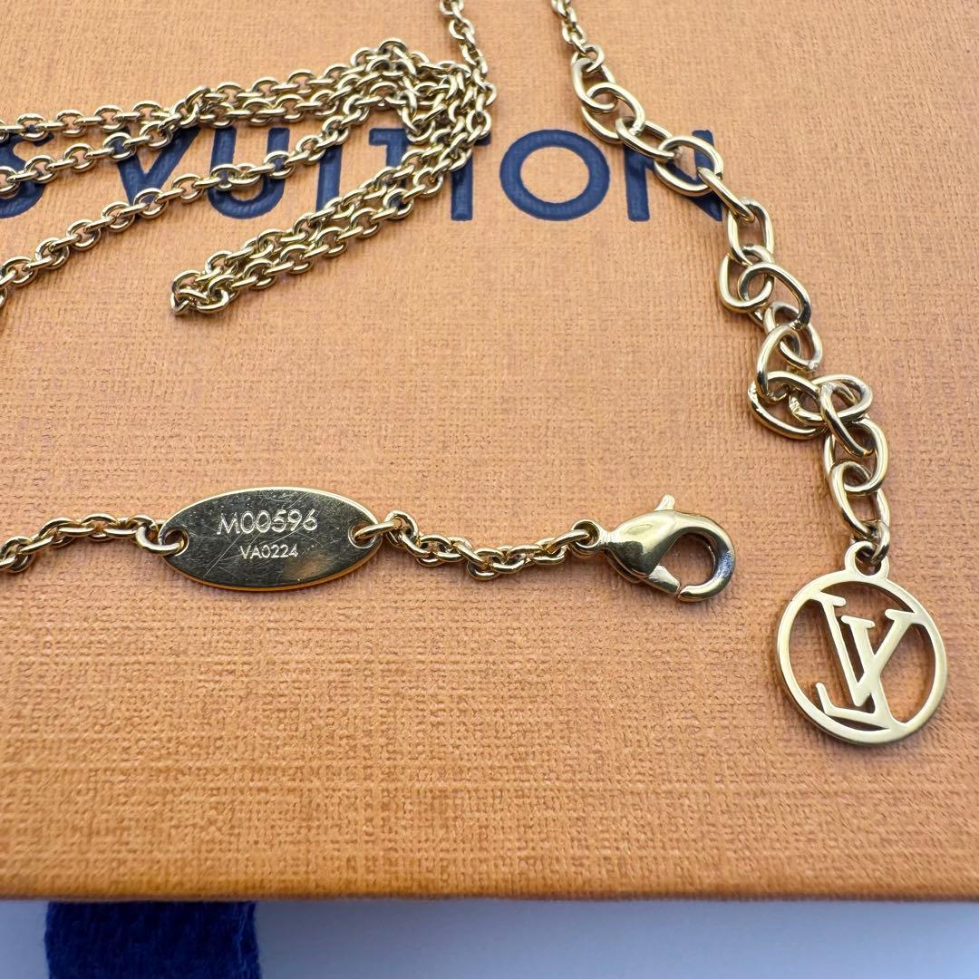 【美品】ルイヴィトン ネックレス LV アイコニック ゴールド ラインストーン