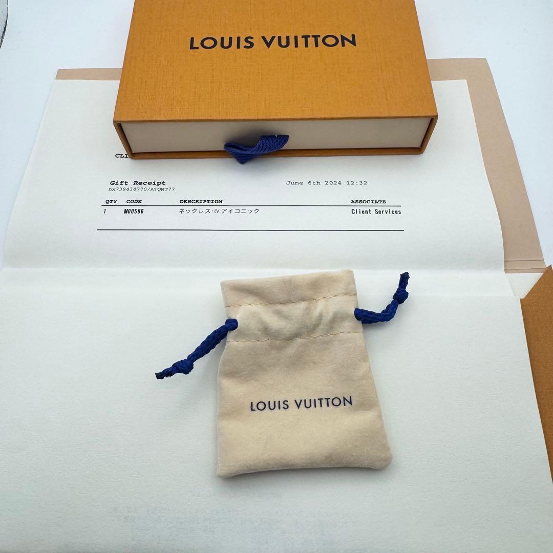 【美品】ルイヴィトン ネックレス LV アイコニック ゴールド ラインストーン