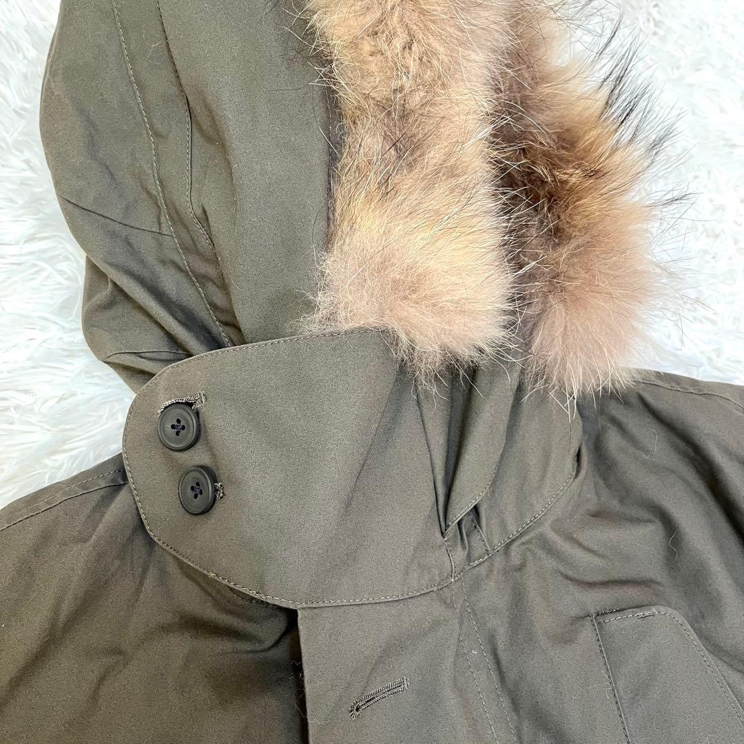 ポールスミス【美品】ラクーンファー ウール 裏地 キルト モッズコート S