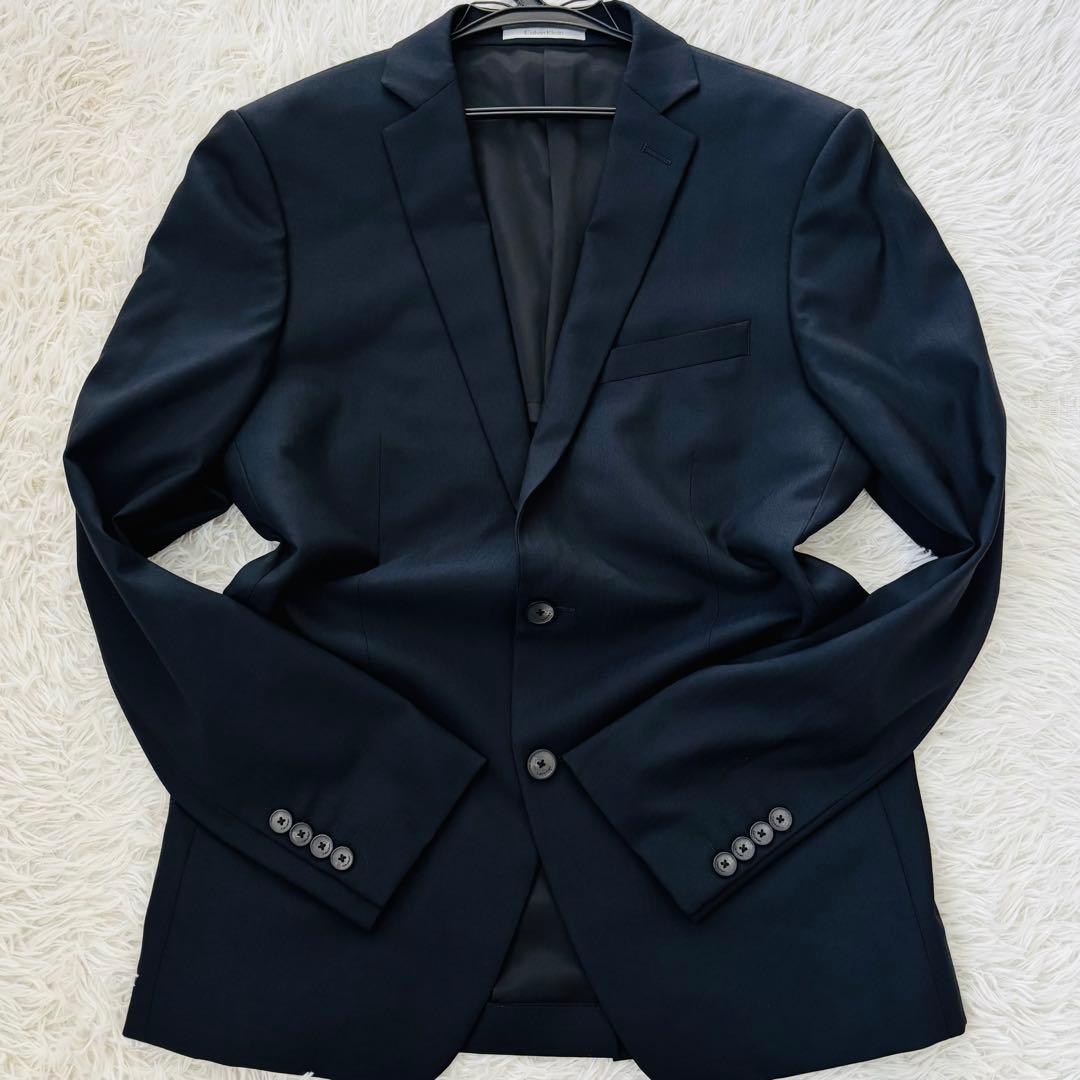 極美品✨カルバンクライン　セットアップスーツ38 ストライプ柄2Bアンコン