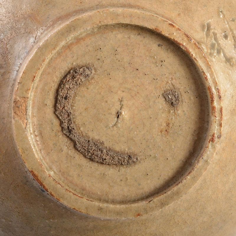 黄瀬戸　大橋秋二造　鳥文　盃　書付時代箱　V　6352