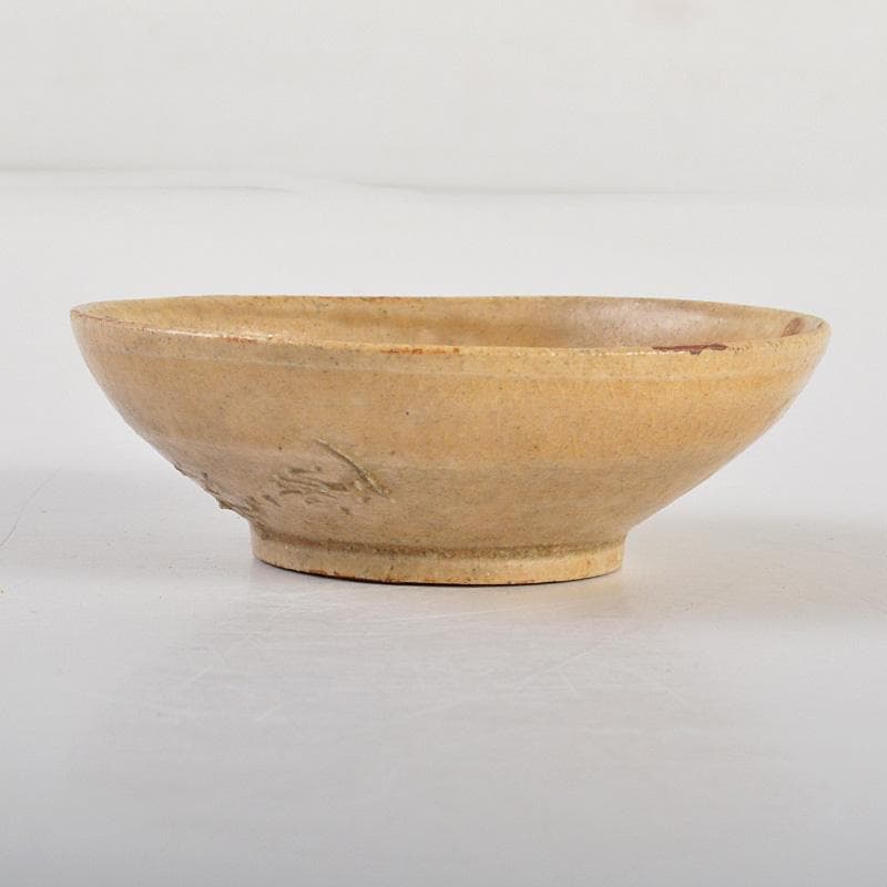 黄瀬戸　大橋秋二造　鳥文　盃　書付時代箱　V　6352