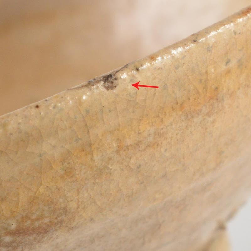 黄瀬戸　大橋秋二造　鳥文　盃　書付時代箱　V　6352