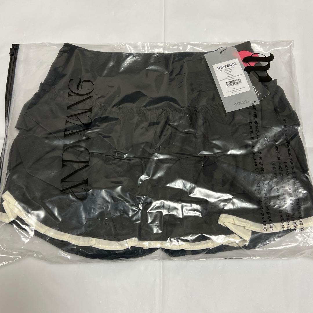 スカート ANDWANG Charm frill culotte mini skirt