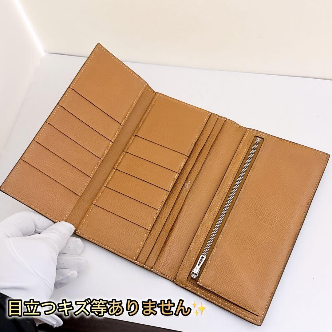 HERMES✨ ベアン スフレ バイカラー ゴールド ブルージーン エプソン