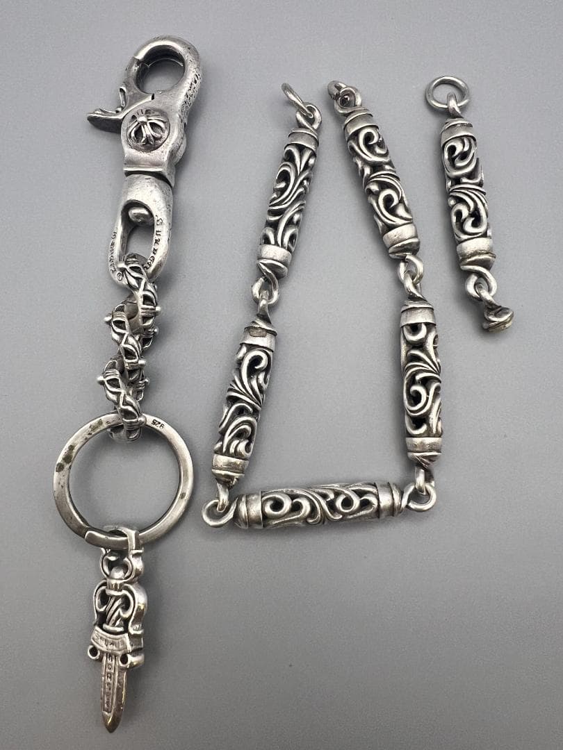 素早い対応させていただきます！　シルバー925 ローラーウォレットチェーン