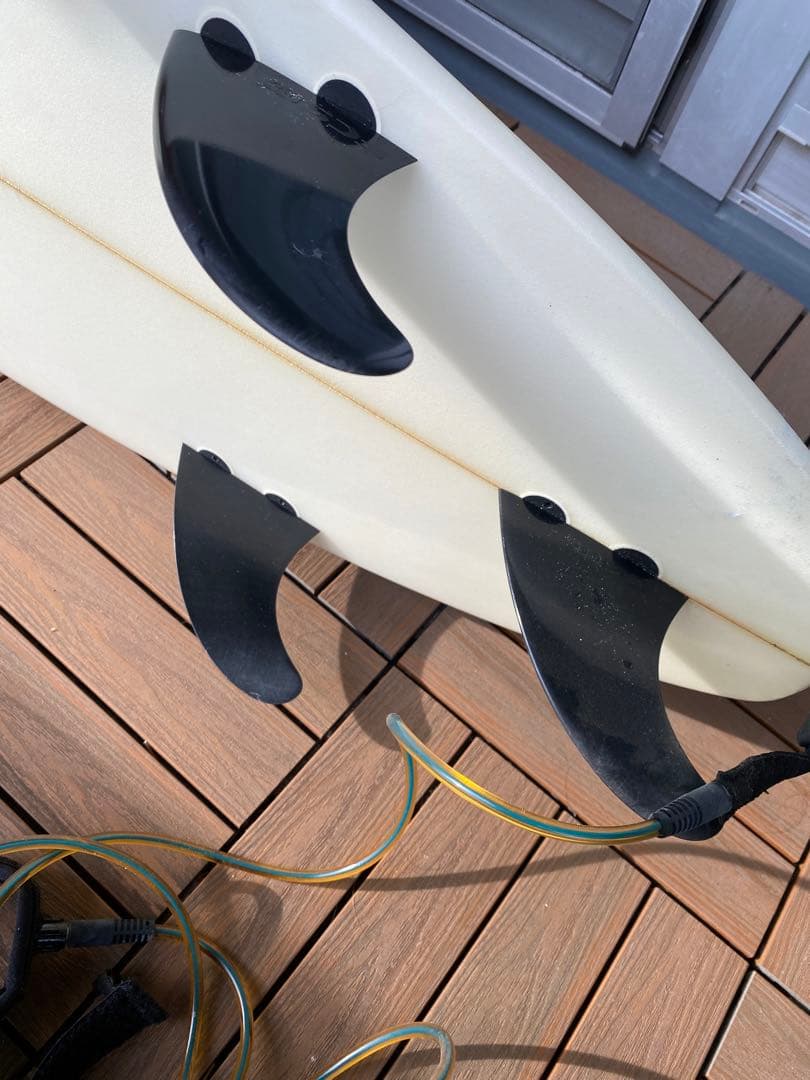 ［値下げ］ホワイト/グリーン ショートボード