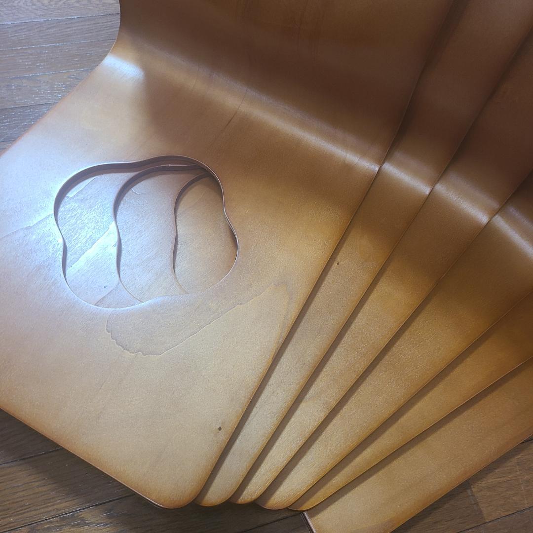 弘益　木製　座椅子 曲げ木 ６脚セット