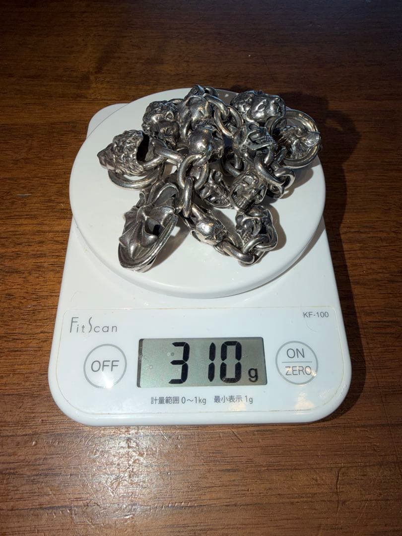 スカルデザイン シルバー ウォレットチェーン