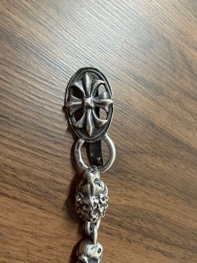 スカルデザイン シルバー ウォレットチェーン