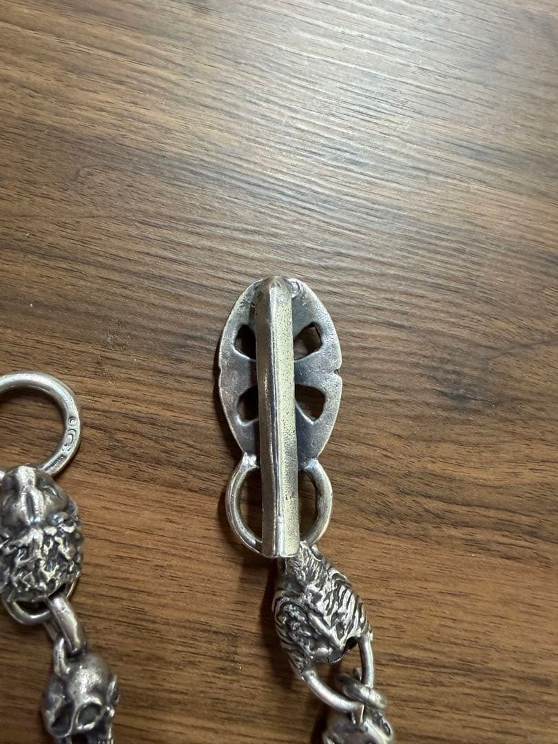 スカルデザイン シルバー ウォレットチェーン