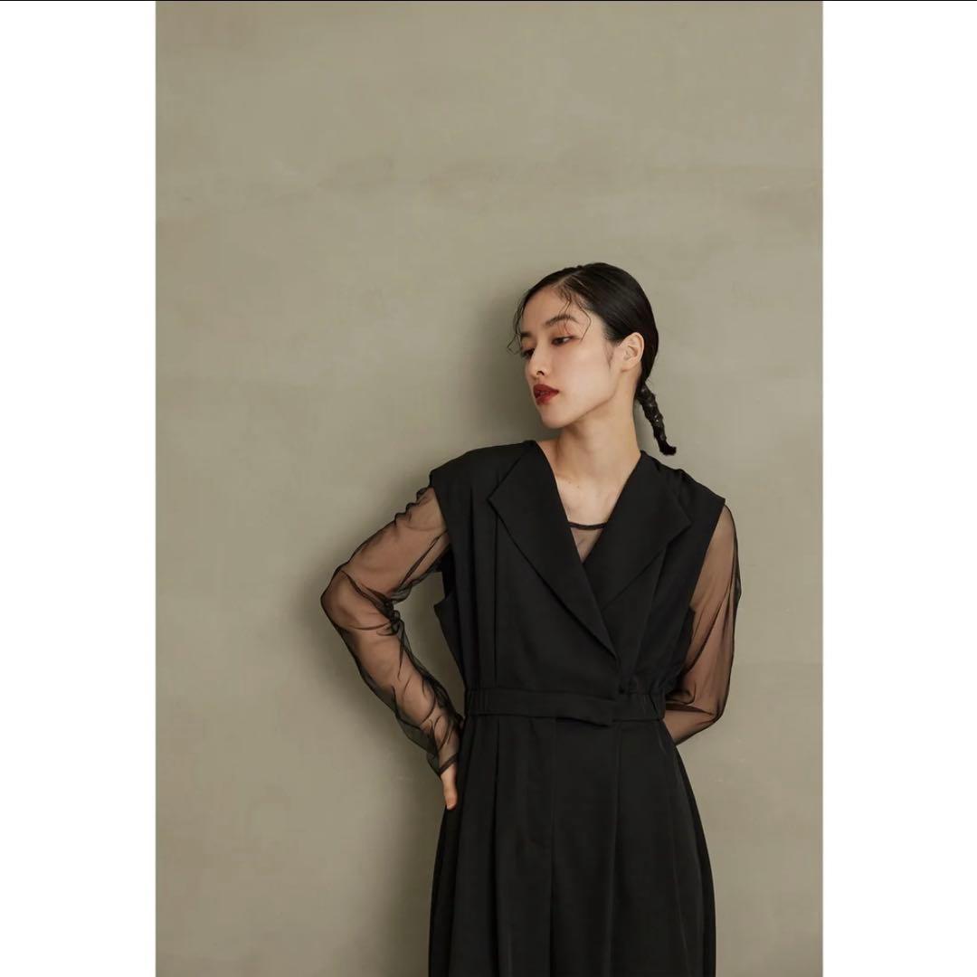 値下げ不可【店舗クリーニング済】スタンドアウトカラーオールインパンツ　M 黒