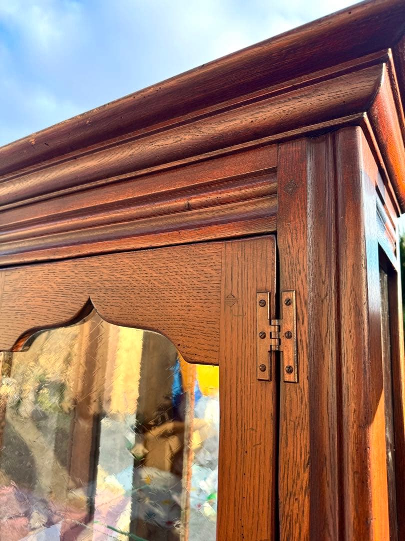 フランダースの家具屋さん オーク無垢 スリムキャビネット 飾り棚 幅73cm