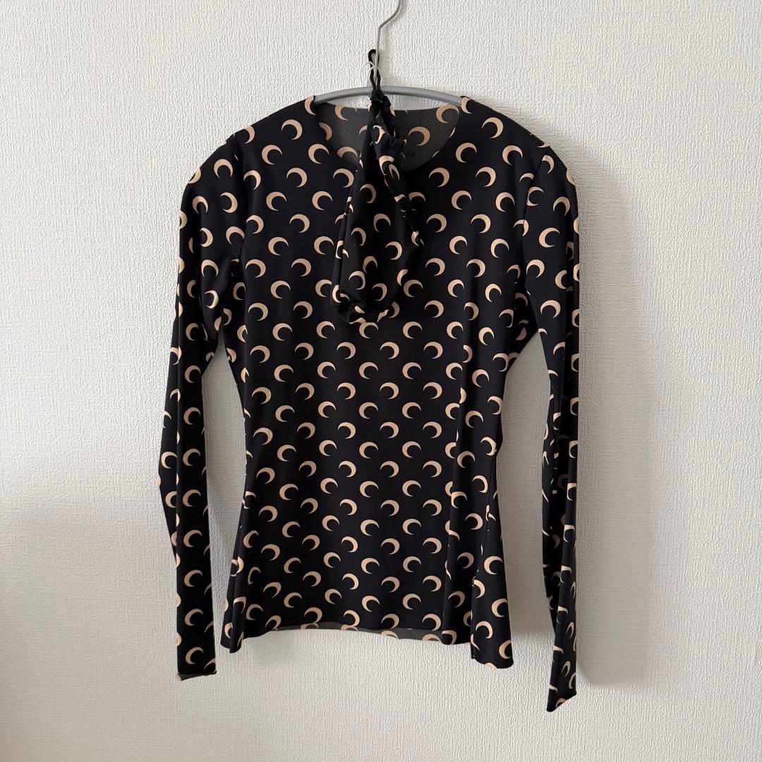 MARINE SERRE セカンドスキン　トップス　ブラック　M