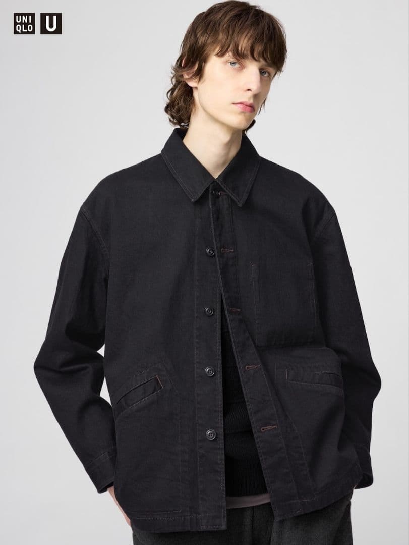 キキ Mサイズ UNIQLO U オーバーサイズカラーデニムジャケット