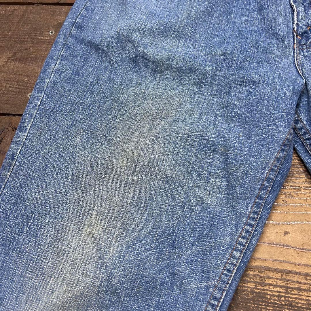 70s W35 ビンテージ デニム ワークパンツ ワイド ボロ タロン 雰囲気