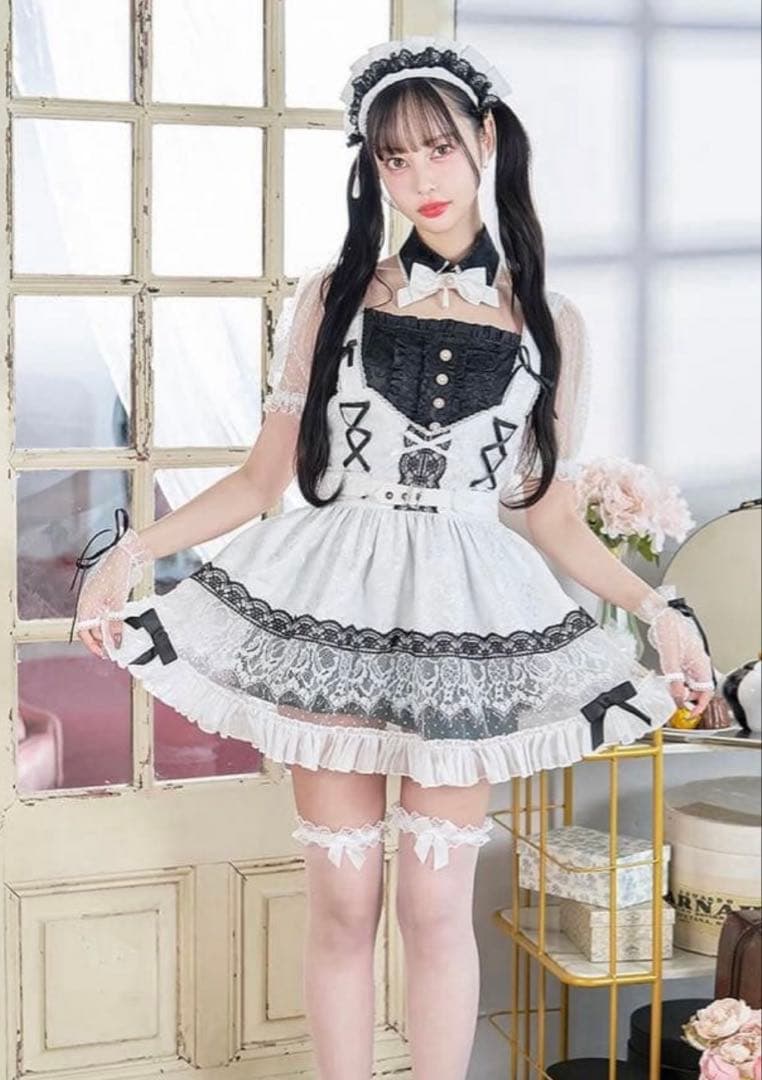 Malymoon ダマスクジャガードロイヤルメイドドレス コスプレ