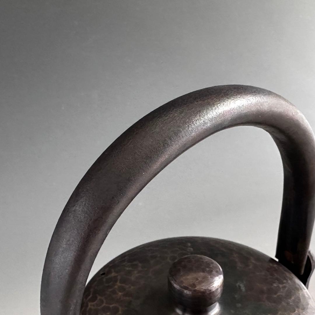 打出し　銅　薬罐　水注　工芸品　茶道具　煎茶道具　金属工芸