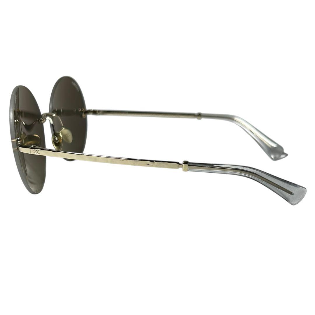 CHANEL シャネル　サングラス　ミラーレンズ　丸メガネ アイウェア　度なし