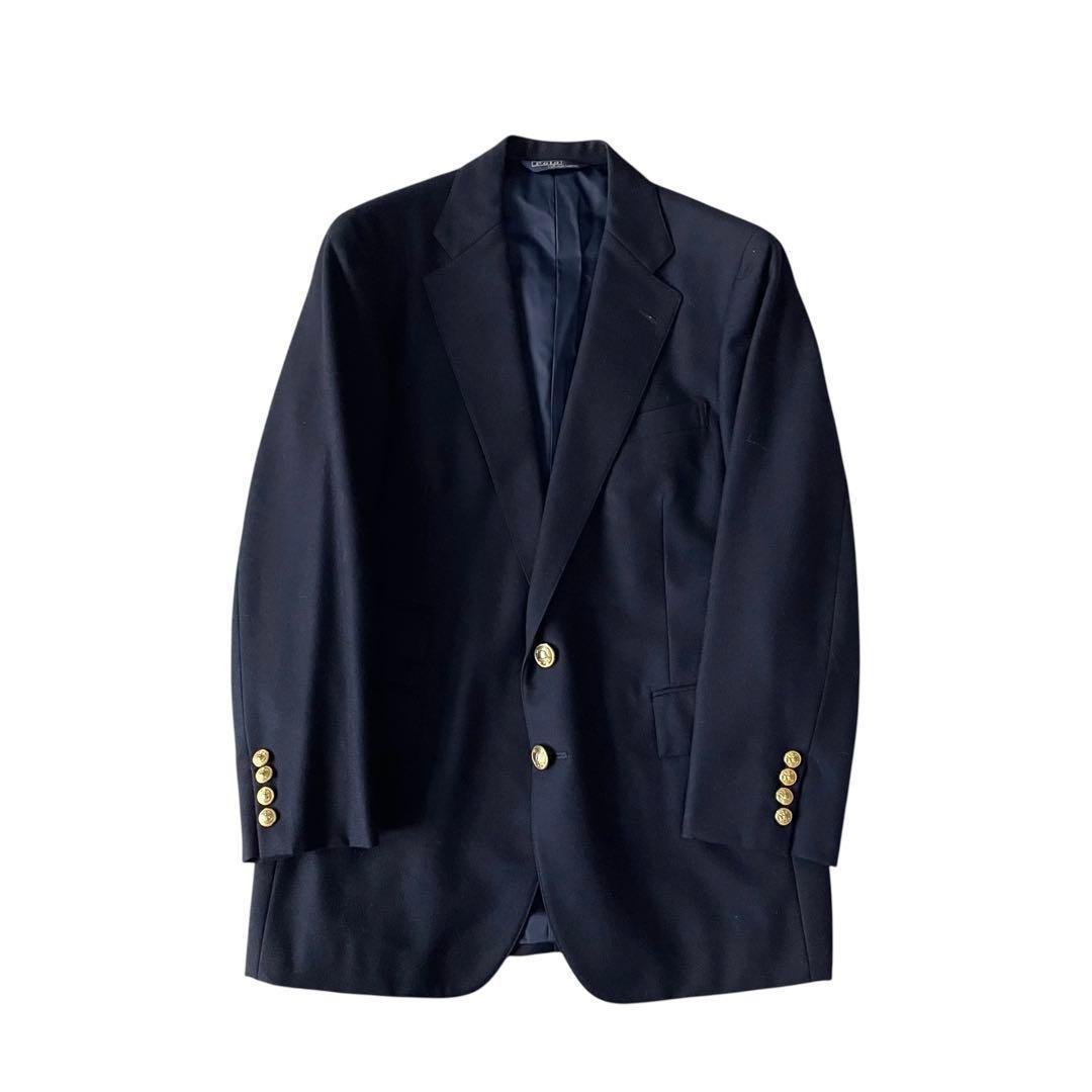 《超美品》ラルフローレン 紺ブレ 金ボタン 三角タグ チェンジポケット T175