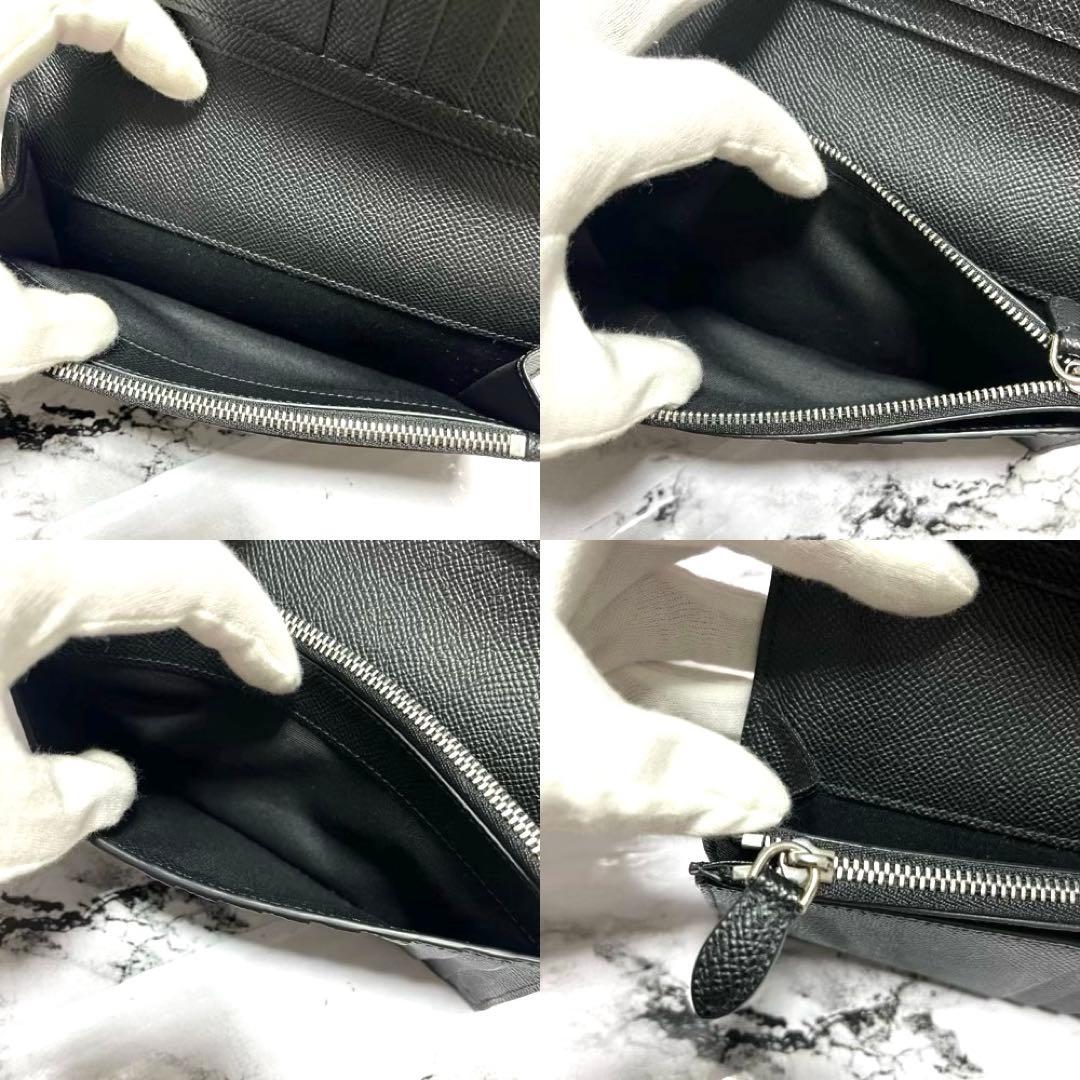 【極美品】バーバリー 長財布 チェック柄 キャベンディッシュ ブラック レザー