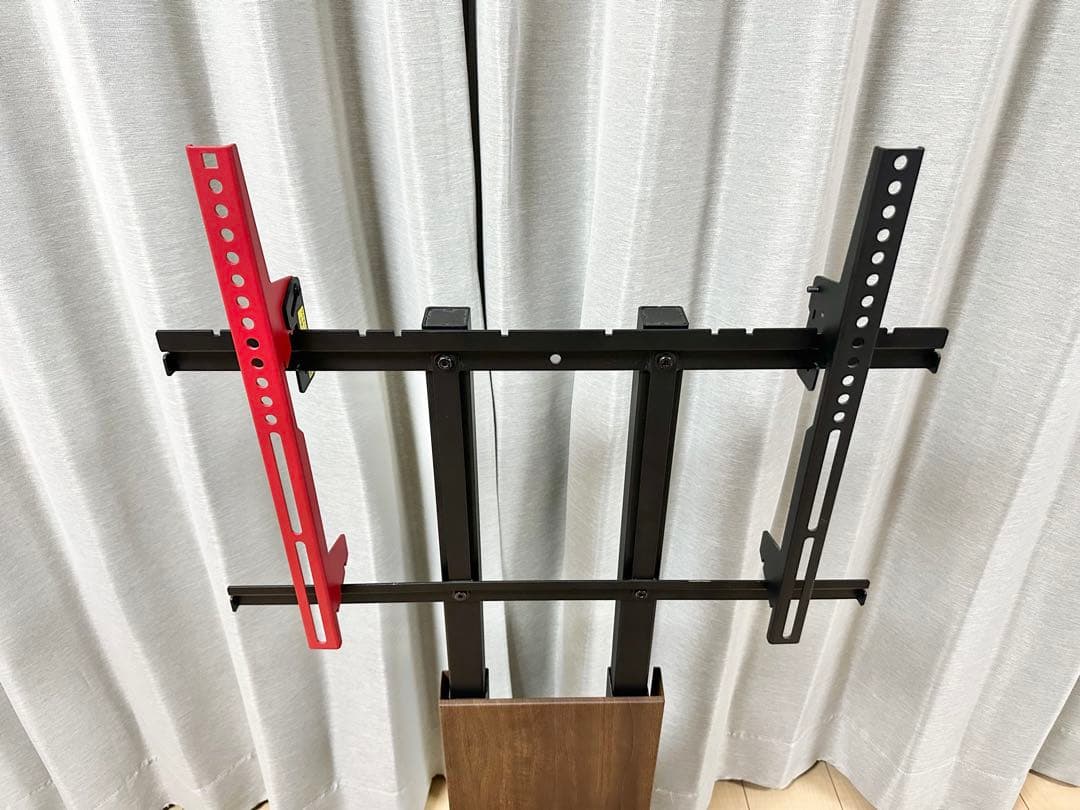 WALL 壁寄せテレビスタンド V3 ロータイプ ブラック ウッド ③