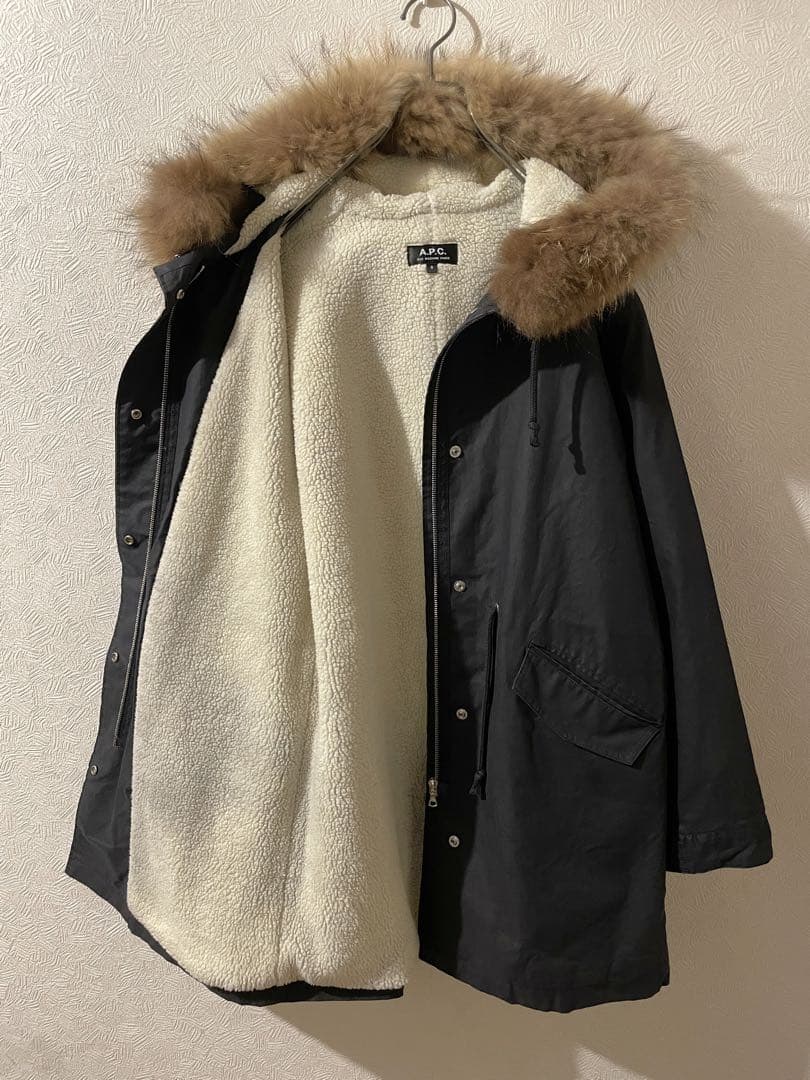 A.P.C. ラクーン ファー モッズコート / アーペーセー ミリタリー
