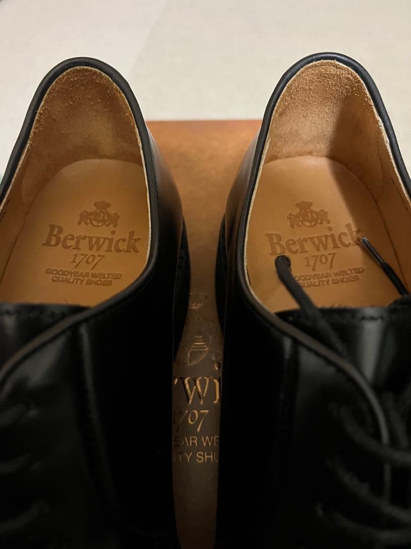 Berwick1707 プレーントゥ コーティングレザー 4406ROVIBU