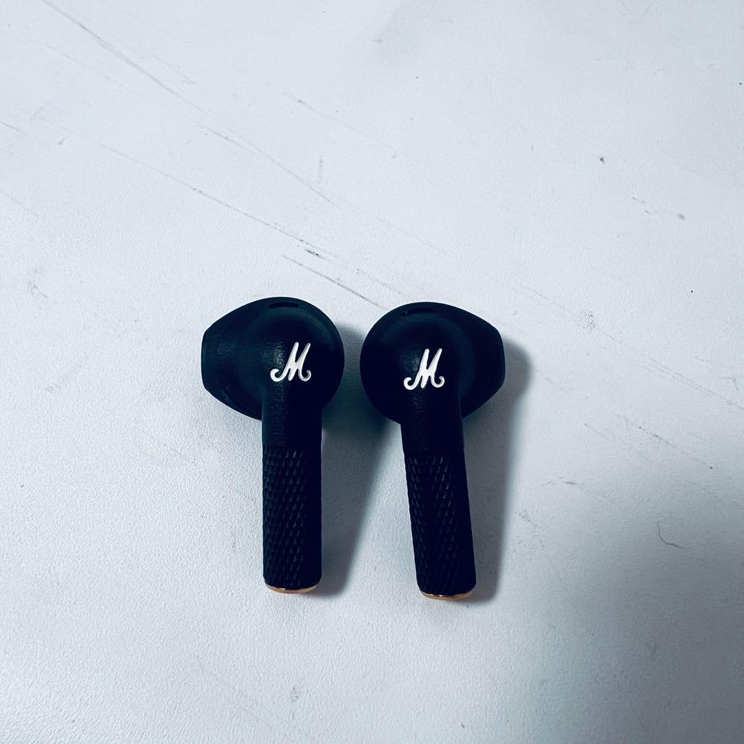 【美品】Marshall ワイヤレスイヤホン ブラック 動作確認ＯＫ