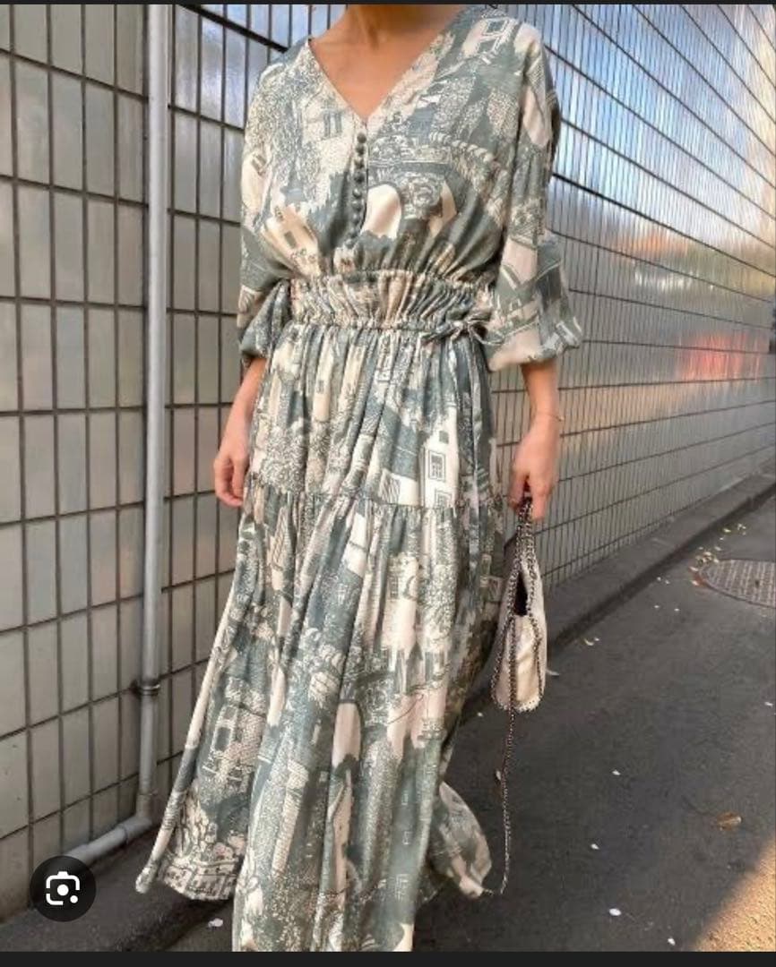 ワンピース Ameri TOWN VOLUME GATHER DRESS