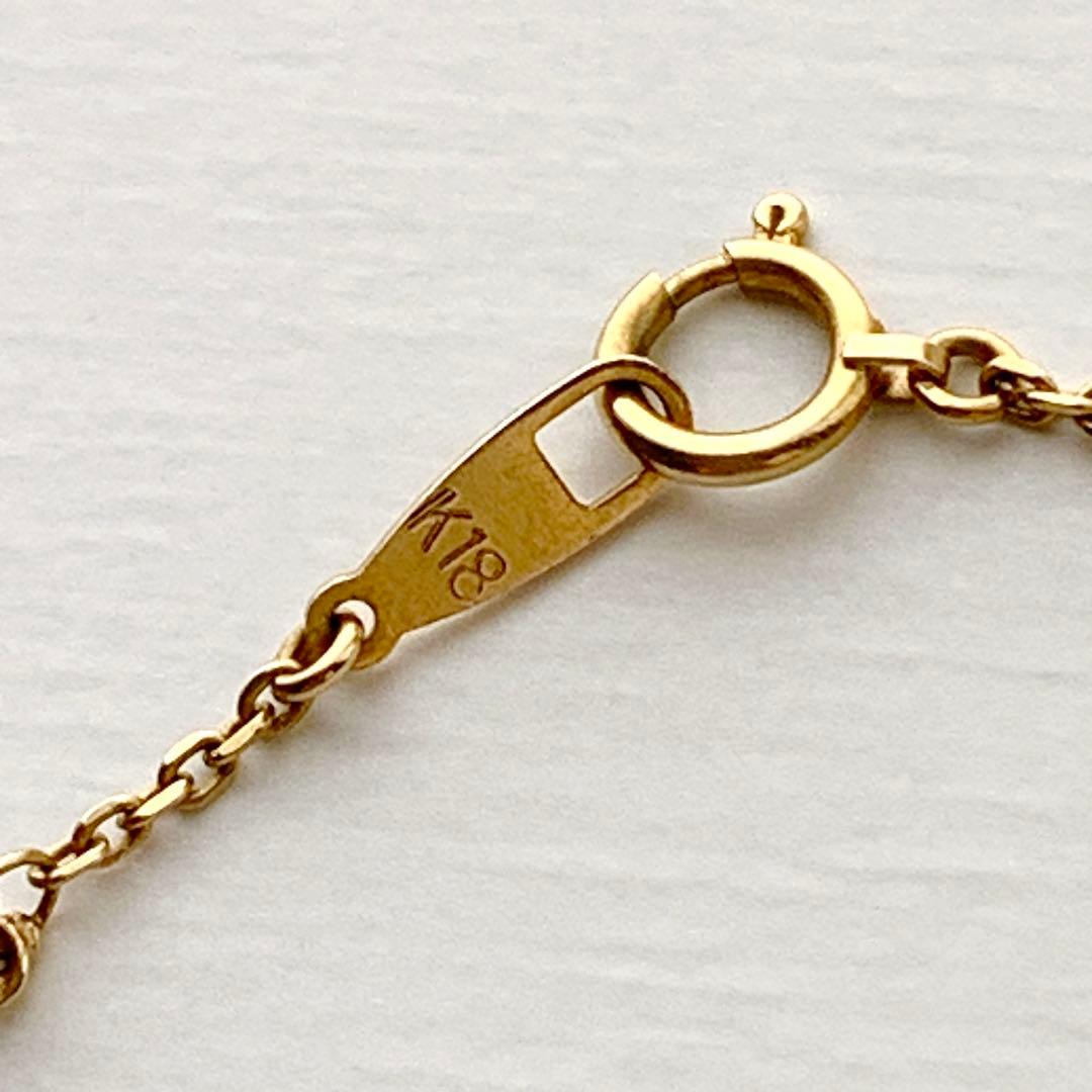 K18　磁気ネックレス　マグネットネックレス　イエローゴールド　18金