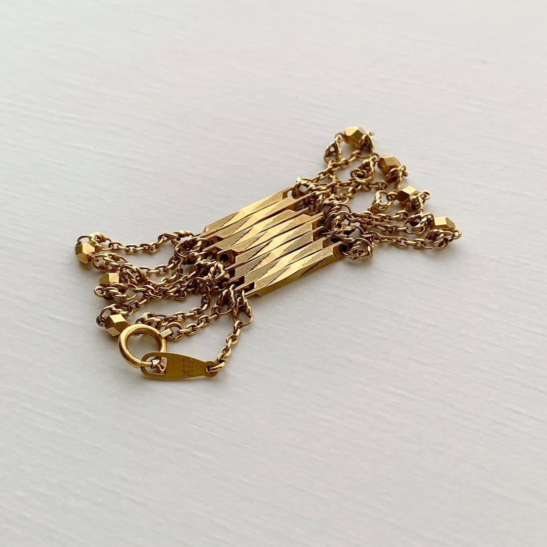 K18　磁気ネックレス　マグネットネックレス　イエローゴールド　18金