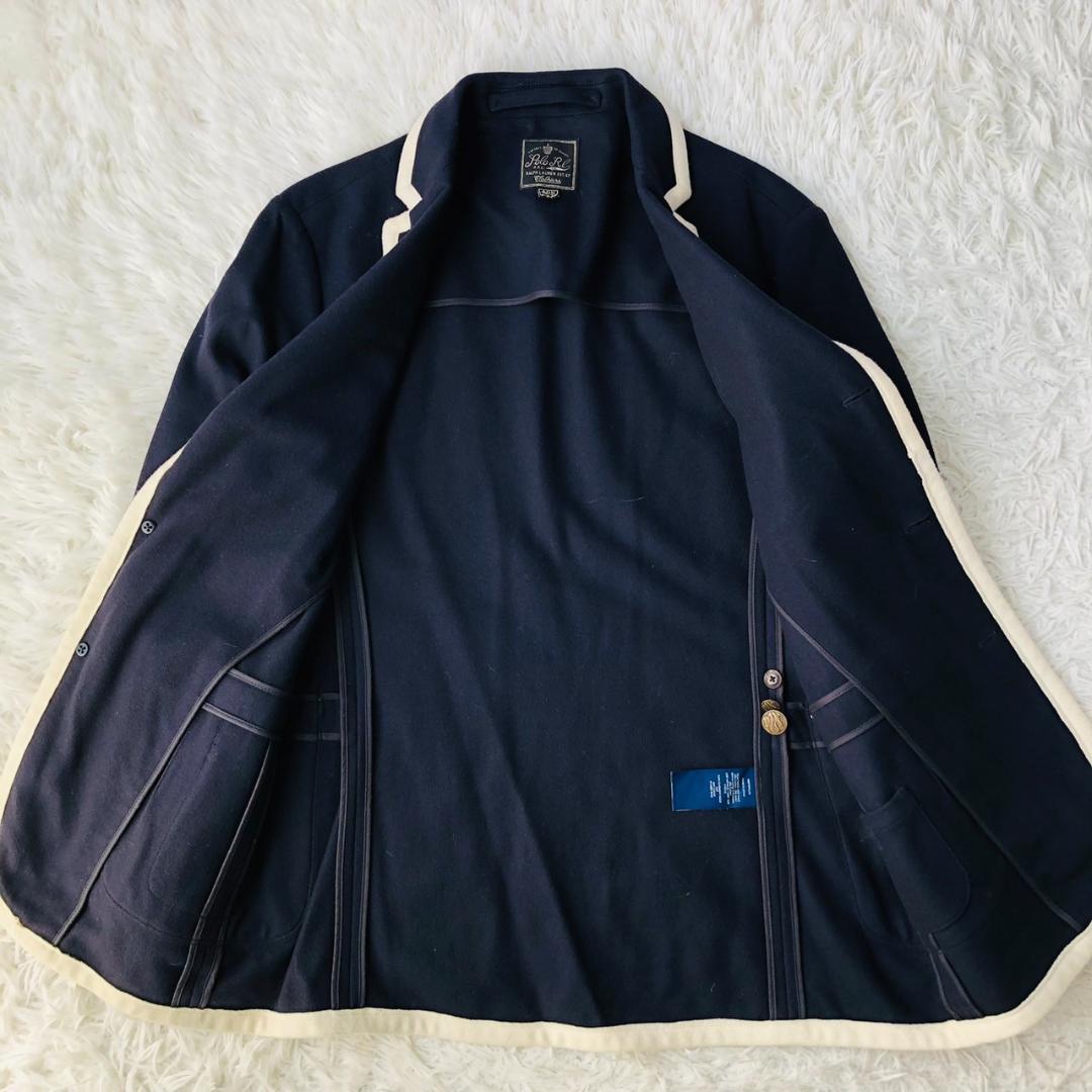 【希少】ポロラルフローレン★テーラードジャケット エンブレム ブレザー XL相当