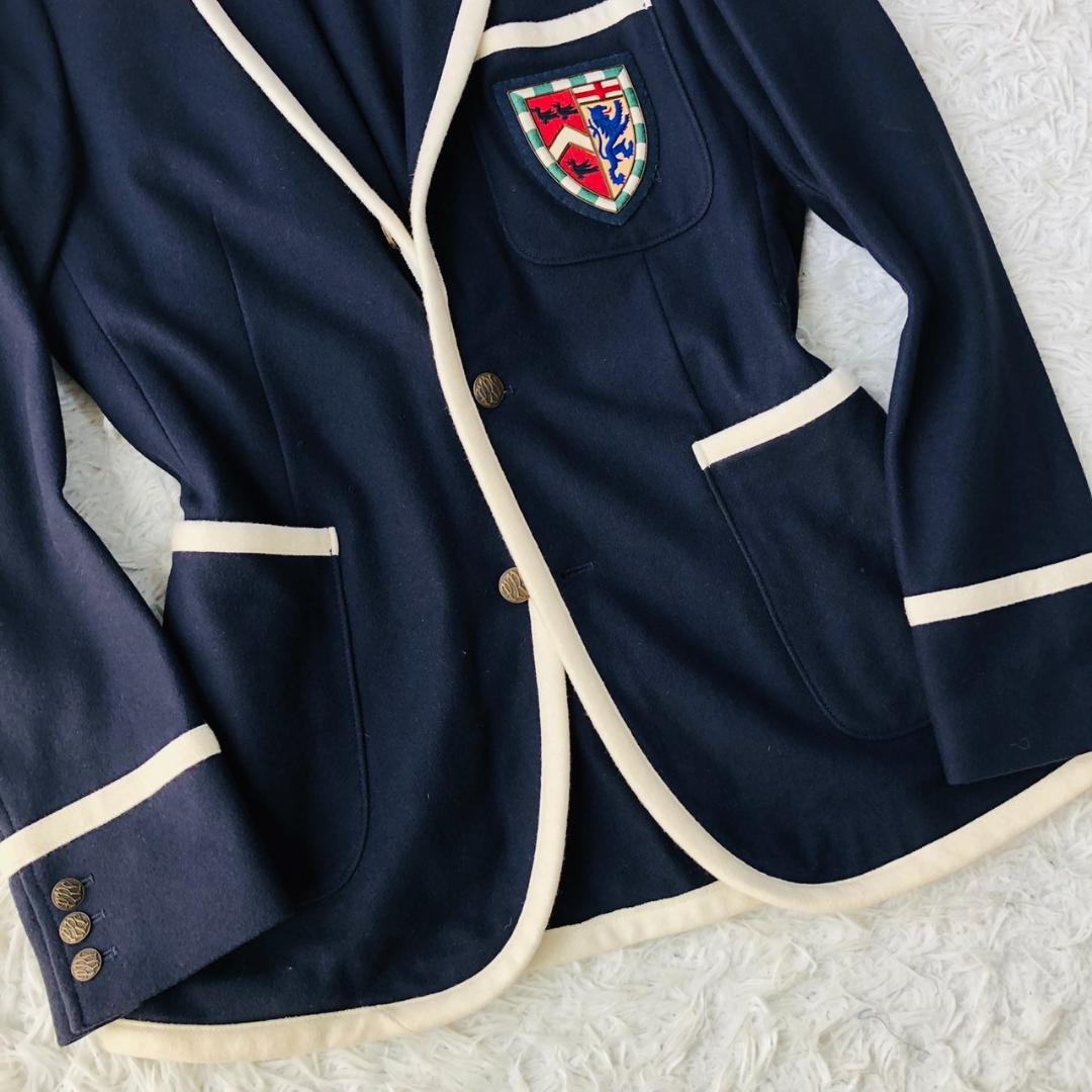 【希少】ポロラルフローレン★テーラードジャケット エンブレム ブレザー XL相当