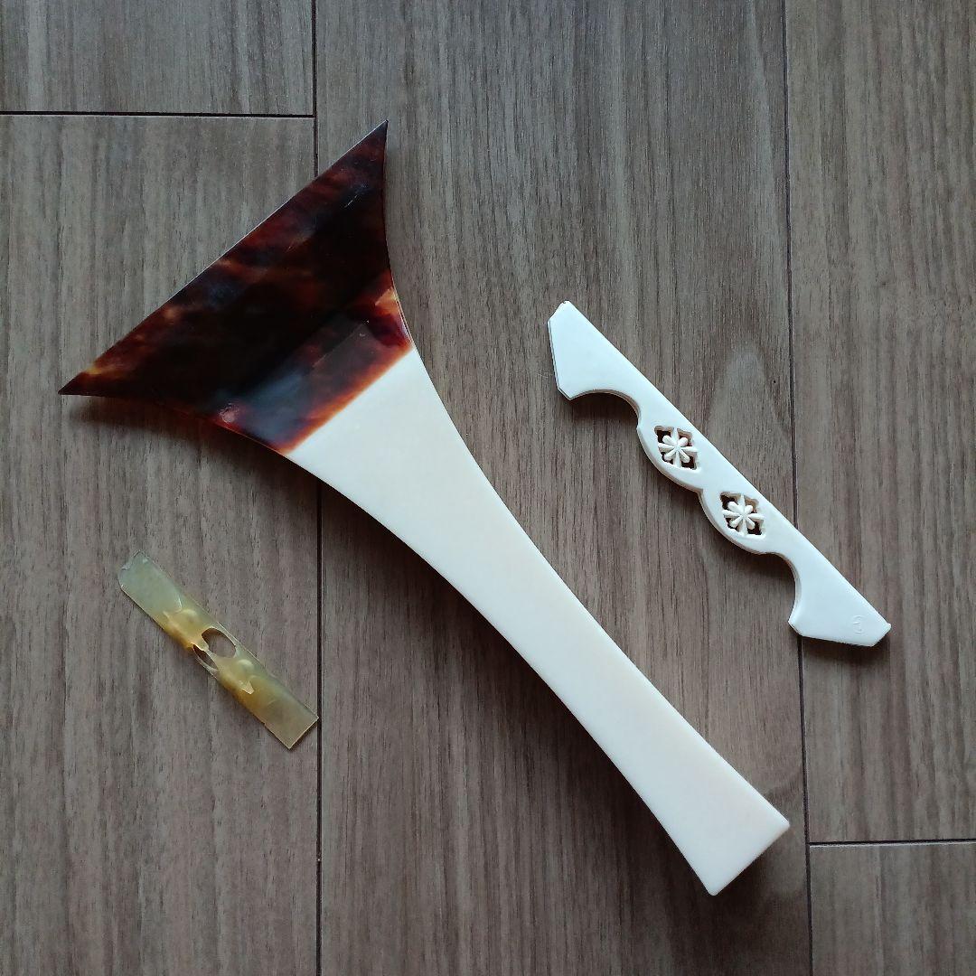 三味線本体 白とオレンジ