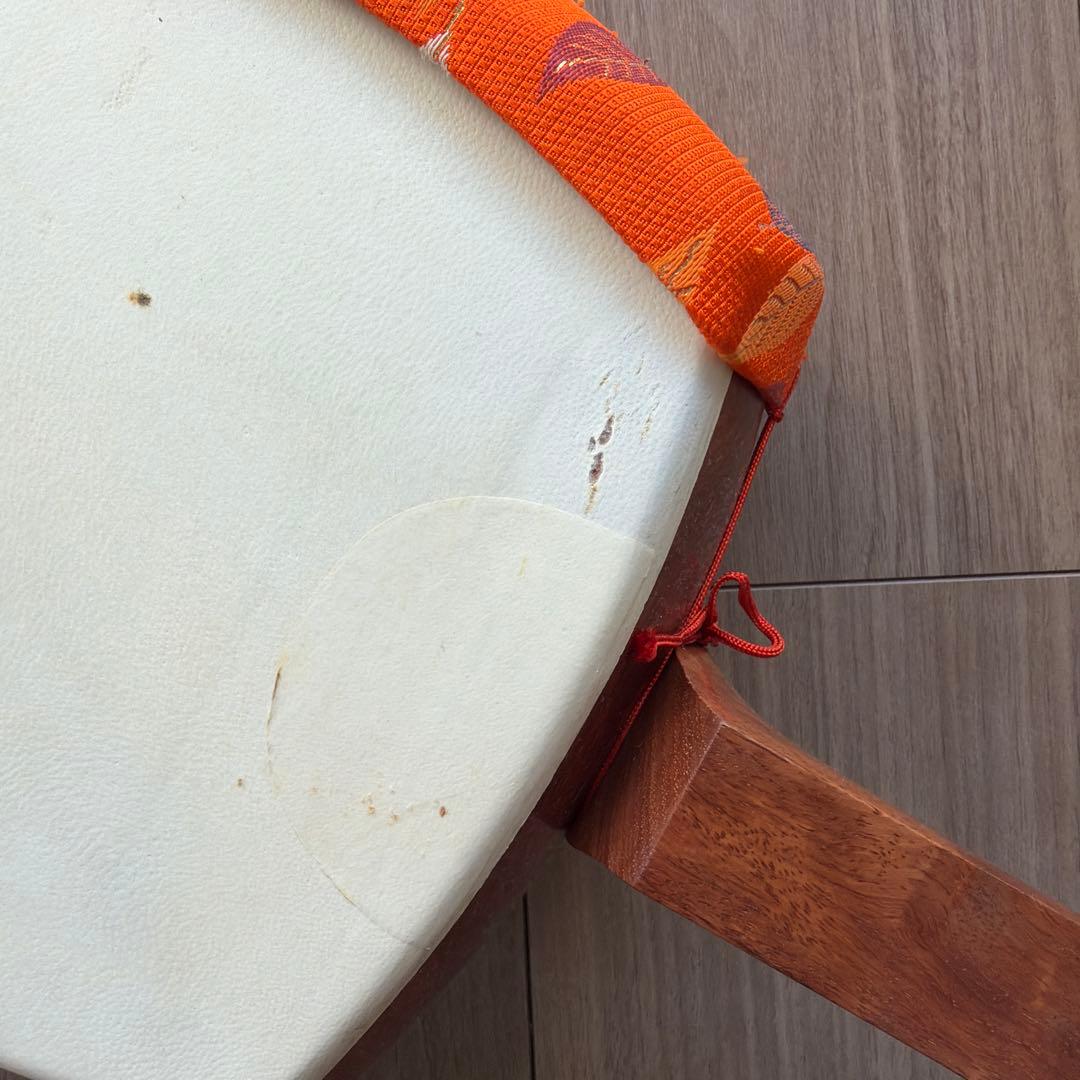 三味線本体 白とオレンジ