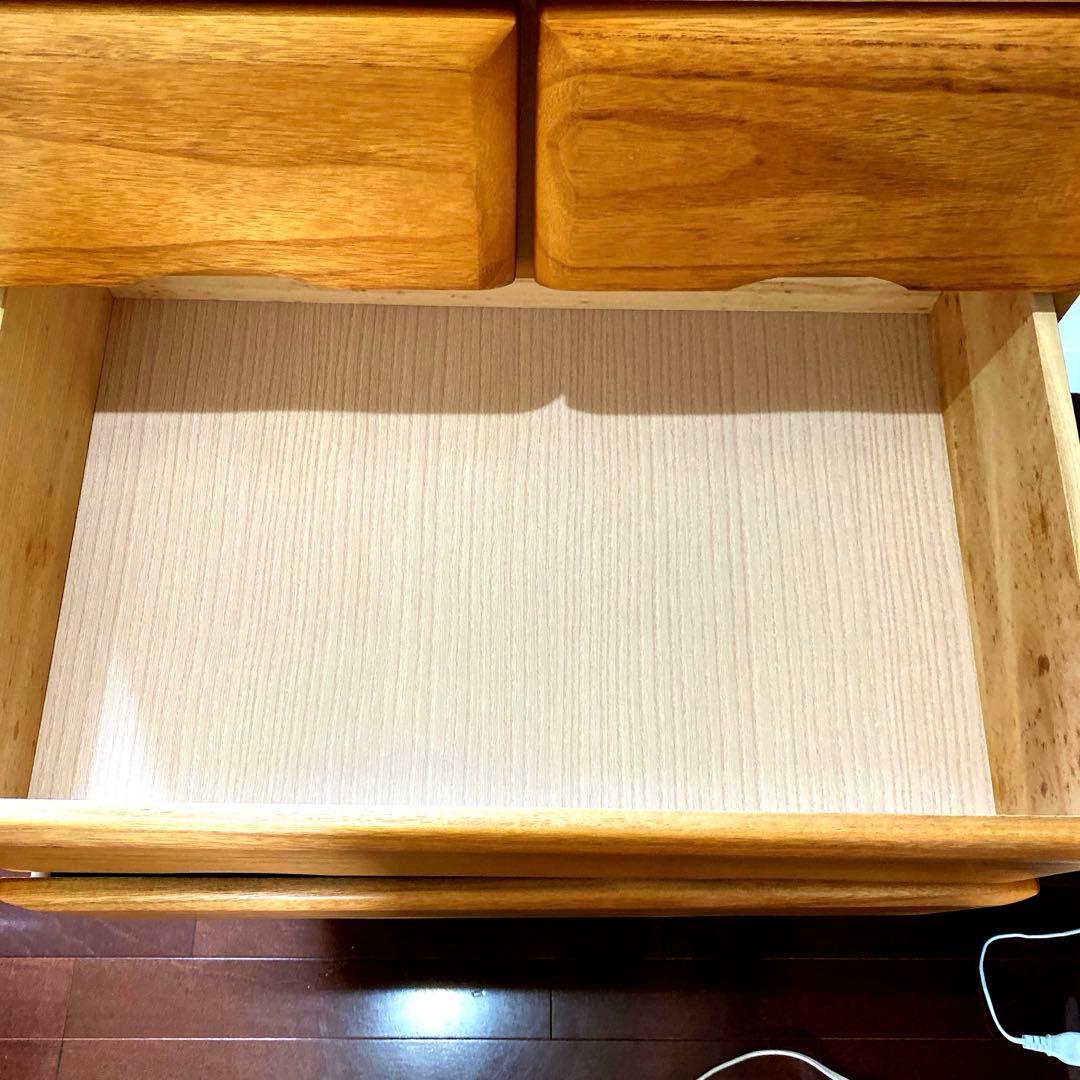ナチュラルウッド 5段チェスト桐タンス