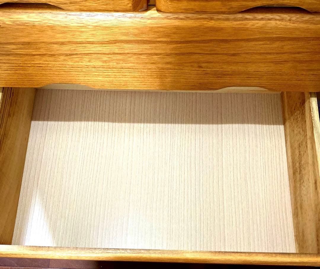 ナチュラルウッド 5段チェスト桐タンス