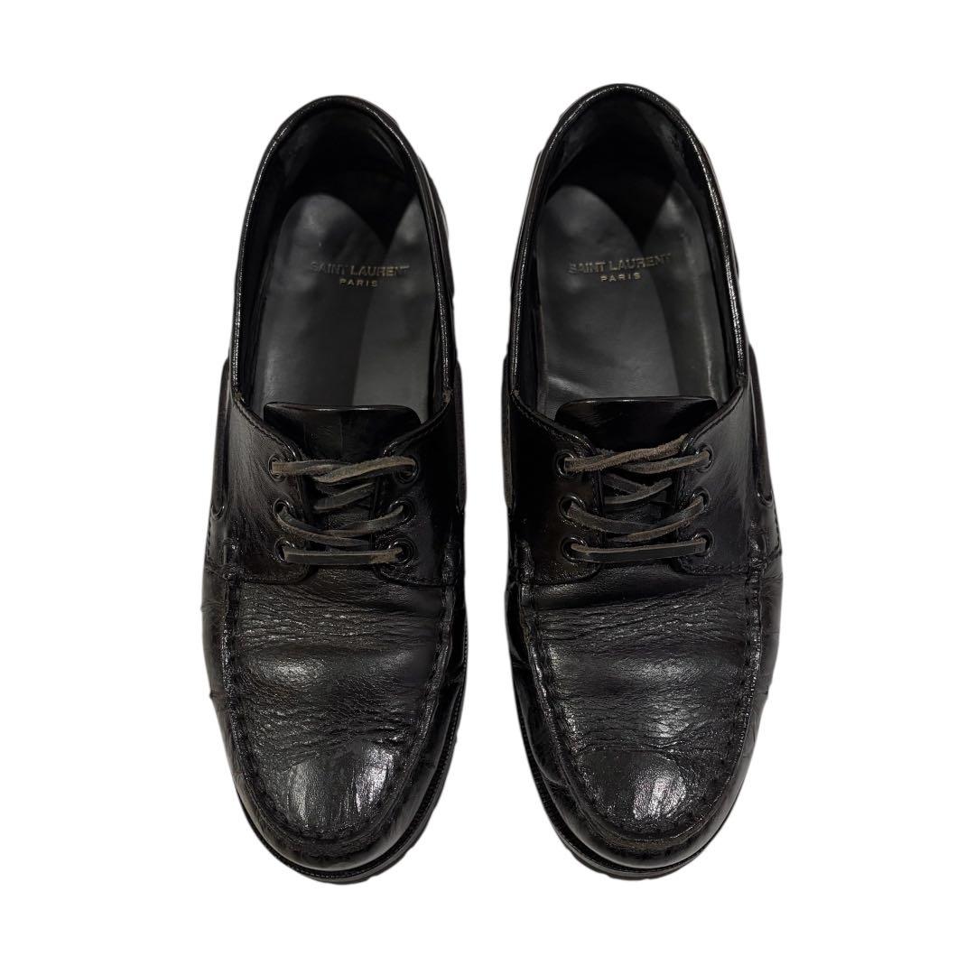 靴 saint laurent paris : leather loafers
