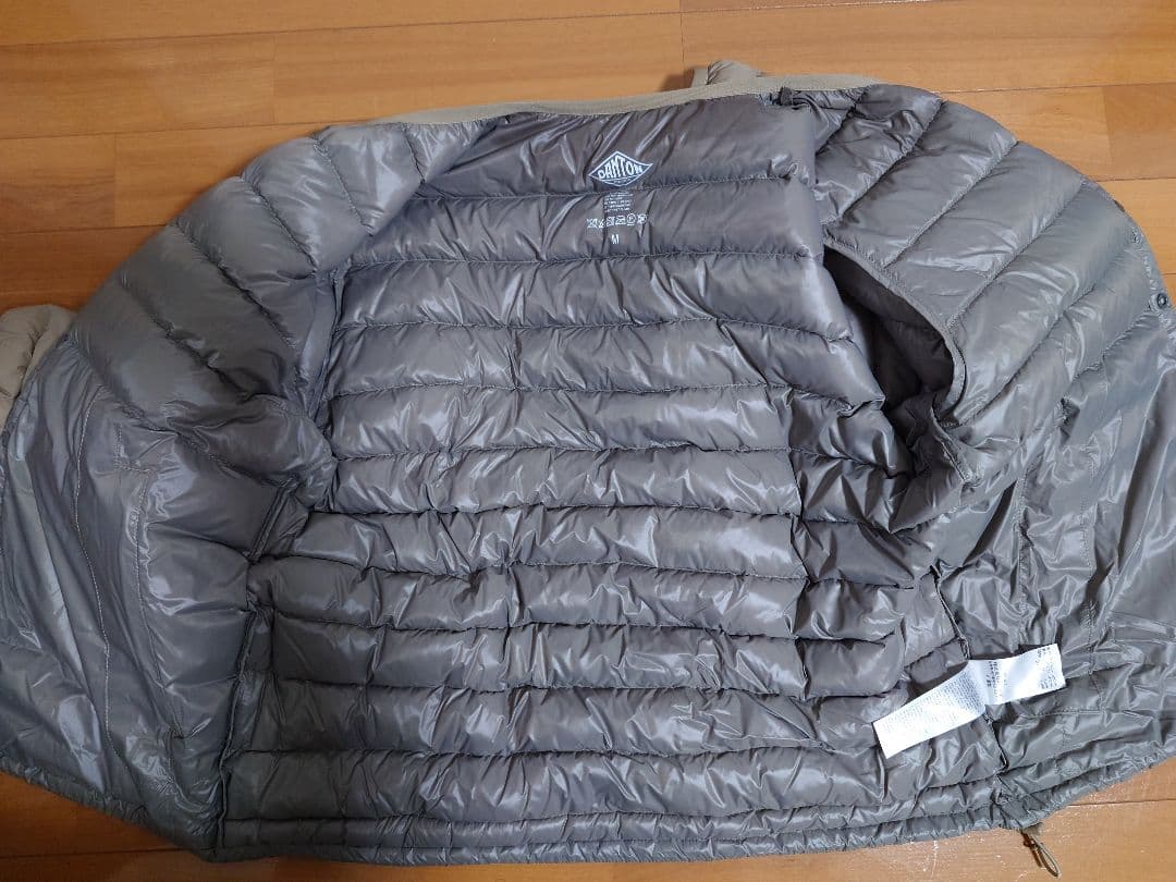DANTON | クルーネック インナーダウンジャケット ベージュ Ｍサイズ