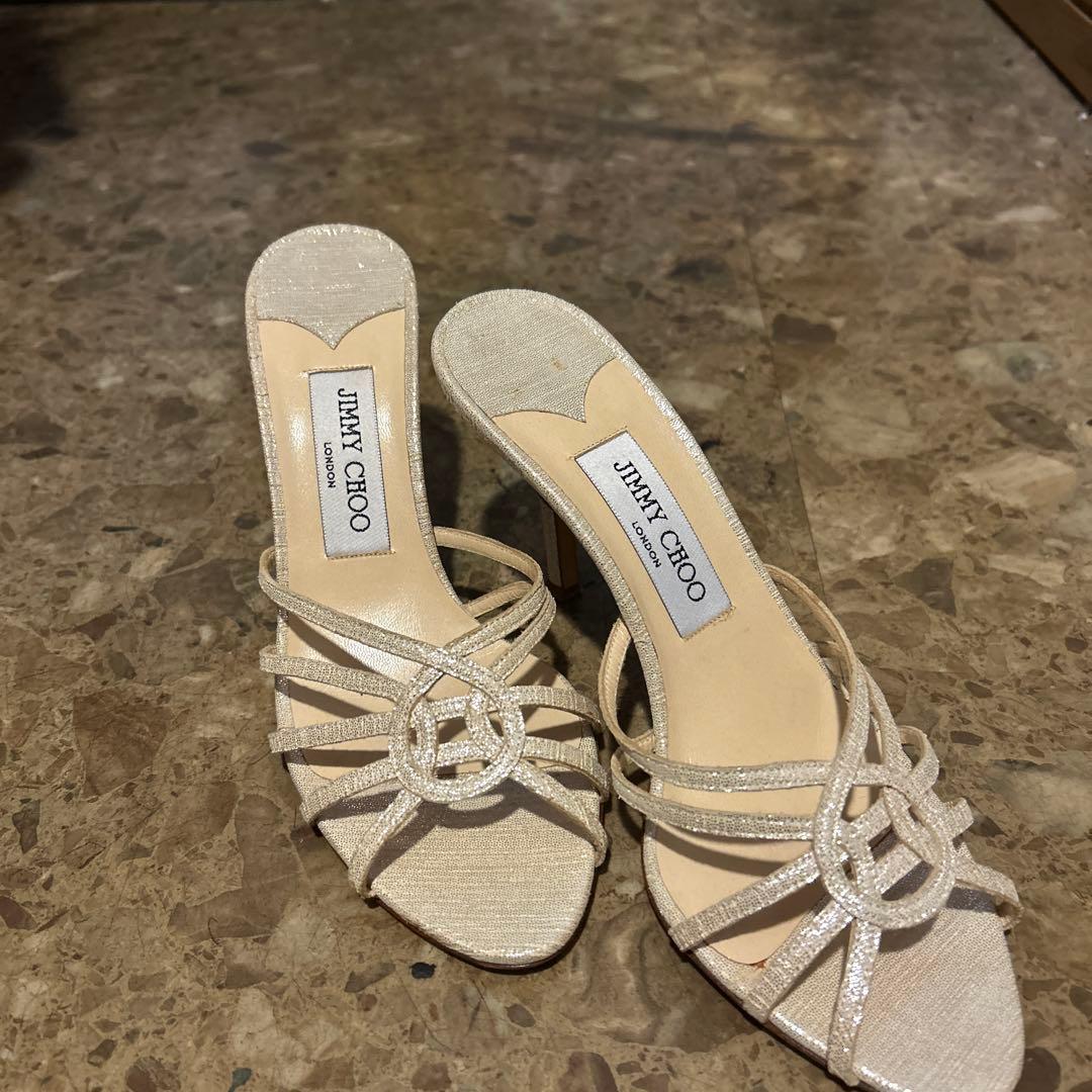 JIMMY CHOO ベージュ ミュール 37