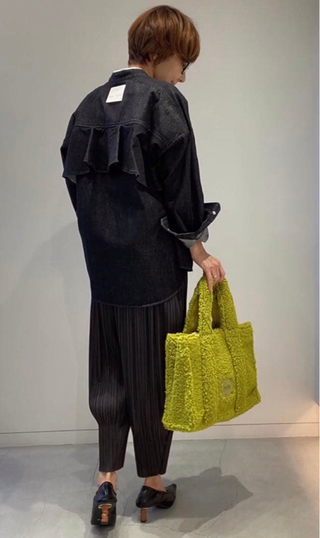 2/7メゾンマーベリック　プリーツパンツブラックイシカワラボ